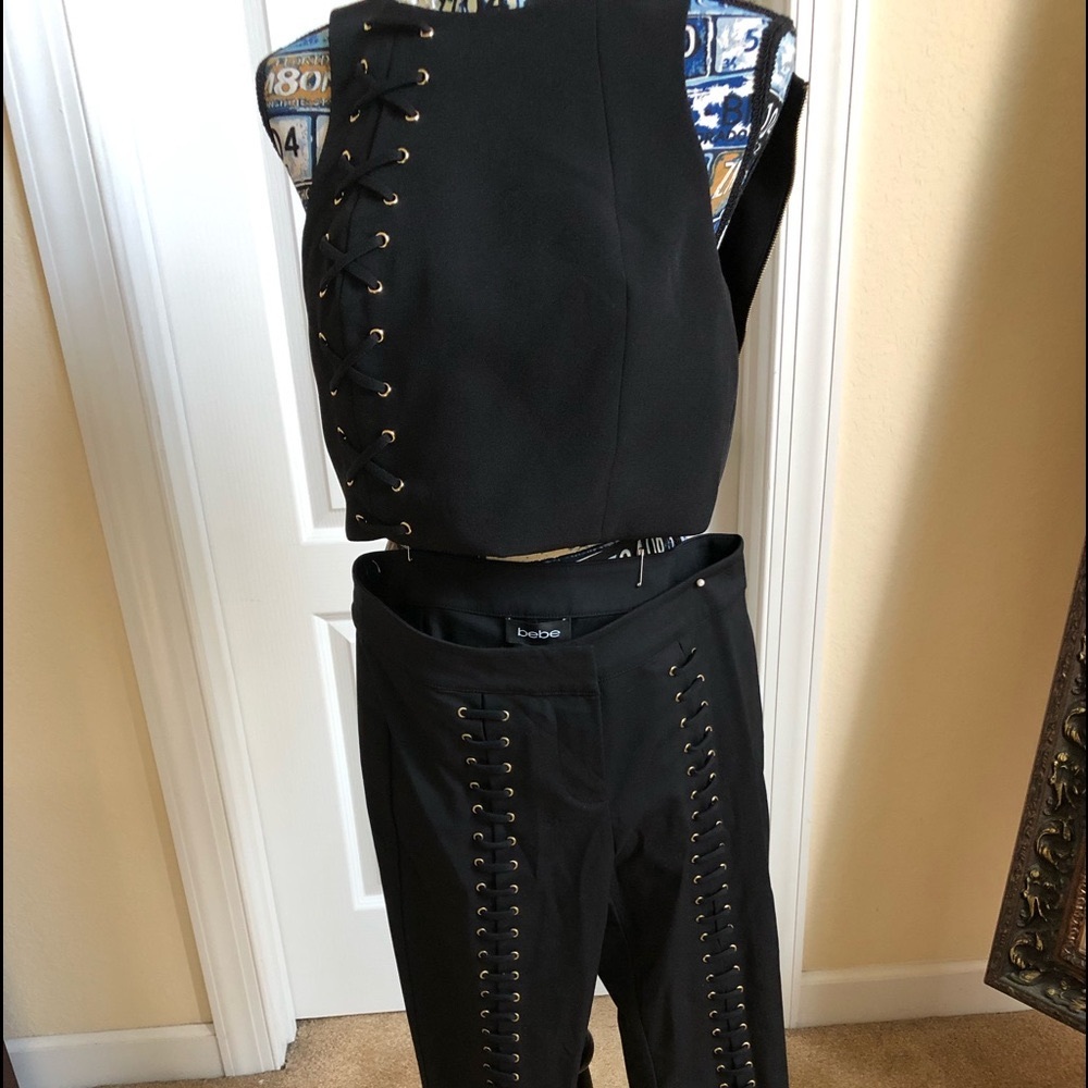 Bebe lace-up top